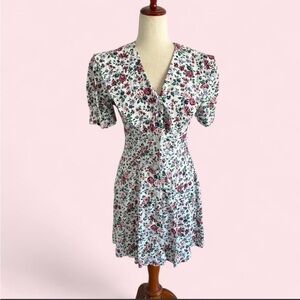 All that Jazz Floral Button-Down Mini Dress